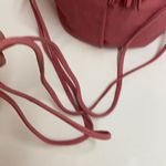 Vintage Valley Girl Pink Leather Clam Shell Crossbdy Bag A27 Photo 4