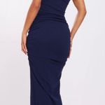 Pretty Little Thing Navy One Shoulder Midaxi Dress Photo 1