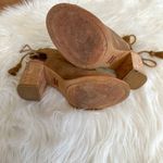 Toms Eba Suede Sandals Toffee Tassle Heels Womens 6 Photo 3