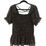 Zenobia  Floral Smocked Top with Puff Sleeves Photo 0