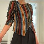 Anthropologie Sabine /  Beatriz Striped Moto Jacket Multicolor Size M Photo 0