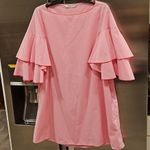 ZARA 💕💕 Ruffle Sleeve Mini Dress ~ Pink Large Photo 9