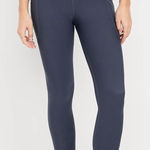Old Navy  High-Waisted Power Soft Sculpt 7/8 Leggings Dusk Navy Blue Small NWOT Photo 0