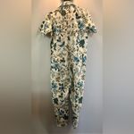 Anthropologie DRA Los Angeles Floral button up jumpsuit Pocket detail Fits M/L Blue Size undefined Photo 2