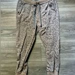 Nike Tan Gray Leopard Print Athlesiure Comfy Cozy Casual Jogger Pants Size M Photo 0