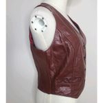 Vintage Women's Brown Leather Western Hippie‎ Boho Vest Size undefined Photo 2