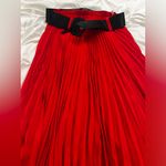 Elegant Red Pleated Skirt Size M Photo 1
