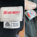 Vintage 80s 100% wool leather shoulder double breasted long over coat size XXL Black Photo 7