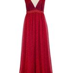 Laundry by Shelli Segal  Silk Beaded Gown with Chevron Skirt and Crisscross Back Photo 0