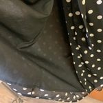 Who What Wear Black & White Polka Dot Lined Dress with Flutter Short Sleeves Photo 7