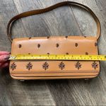 Adrienne Vittadini Vintage Tan Purse With Black Embroidery Photo 6