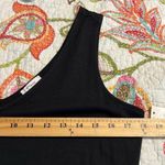 Daily Ritual size medium v neck solid black one piece pants romper elastic waist Photo 3