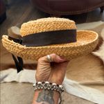 Helen Kaminski Natural Raffia Sun Hat new with tags black tie Tan Photo 1