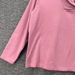 LL Bean Womens Shirt Size 1x Oversized Cozy Collared Pullover Travel Long Sleeve Pink Photo 2