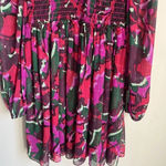 MISA Los Angeles MISA Jessa Turtleneck Smocked Print dress in Holiday Sparkle Photo 6