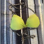 Since Bikini Top, zebra/green size medium. Super cute, molded foam cups, push Photo 10