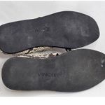 Vince Salina Python Snake Print Flat Strap Sandals Black Cream Color Size 7.5M Photo 5