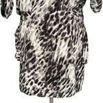 BCBGMAXAZRIA Silk Black and White Animal Print Mini Dress Photo 8