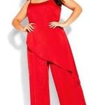 City Chic  Sexy Red Wildfire Jumpsuit Sz.M(18) NWT Photo 0