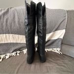 Matisse Thunder Road Over The Knee Studded Moto Tall Black Leather Boots 9 M Photo 5