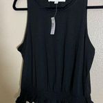 Hiatus  Casual Sleeveless Pullover Blouse Shirt Womens Size Large L Black Photo 0