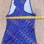 Nike  Dri-Fit Racerback Tank Top L Blue Pink Print Athleisure Running Sporty Photo 5