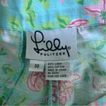 Lilly Pulitzer Vintage Linen Blend High-Waist Floral Pastel Pleated Shorts 10 Photo 4