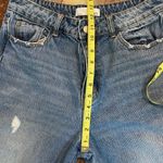 Vervet High Rise Distressed Straight Leg Ankle Crop Jeans Medium Wash Denim 26 Blue Size 29 Photo 9