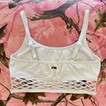 PINK - Victoria's Secret y2k victoria’s secret PINK white fishnet sports bra crop top  Photo 7