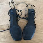 LPA  - Carmella Ankle Wrap Tie Kitten Heels in Black Photo 3