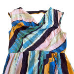 Plenty By Tracy Reese Anthropologie Stripe Colorful Dress Silk Size 10 Women's Photo 2