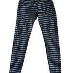 Athleta  Striped Leggings Active Wear Black Gray Stripes Size Small Photo 0