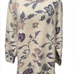 EXPRESS Tricot Boho Hippie Cottagecore Floral Hand Knit Angora Silk Knit Sweater Photo 1