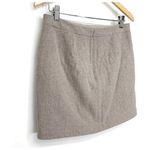 J.Crew  Preppy Career Shirttail Wool Blend Mini Skirt In Stone Size 2 Photo 6