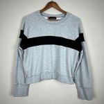 Misha Nonoo Memphis Sweatshirt Womens XXL Gray Black Combo Cropped Raglan Sleeve Photo 0