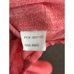 Catherines Top 3XL (26-28W) Chiffon 3/4 Sleeve Button V-Neck Orange/Pink Fairy Photo 6