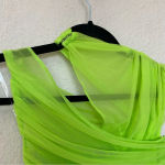 House Of CB  'Adrie'‎ Neon Green Gathered Mini Dress/Size XL NWOT Photo 4