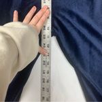 Chatoyant  size 1x blue velour cord flare leg pull on pants dark navy casual lux Photo 5