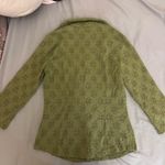 INC Y2k Vintage  Green Button Down Blouse with Floral Lace Size Small Photo 2