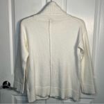 Soft Surroundings  Cowl Neck Sweater Sz S White Pull Over Patch Pockets Photo 6