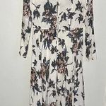 Free People  First Kiss Maxi Dress Medium Sleeve Flowy Floral Scoop Neck White Photo 8