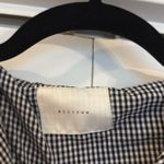 All:Row cropped gingham trim hooded trench coat size small Tan Photo 4