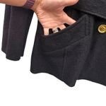 Sandro  Sportswear Womens Black Wool Blend Military Style Tie‎ Belted Coat Size L Photo 6