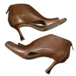 Vince Camuto NEW Brown Leather Jesilia Zip Ankle Booties Sandals Shoes size 8.5 Photo 4
