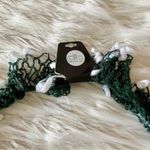 Vintage Y2K Crochet Green White Scarf Photo 9