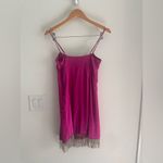 Nicholas‎ Isabella Embellished Silk Mini Dress in Magenta Pink Photo 4