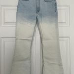 Hudson  Jeans Drew Mid-Rise Flare Leg Crop Bleach Dip Blue Jeans Womens Size 25 Photo 0