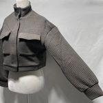 Area Stars New Quilted Cropped Snap Front Utility Jacket Nila Grey Size XS Photo 8