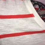 Madewell  Whisper Red Striped V Neck Tee crewneck bright ivory/red size s… Photo 5