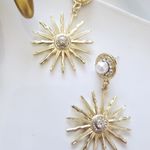 ZARA New!  Golden Sun Earrings Photo 8